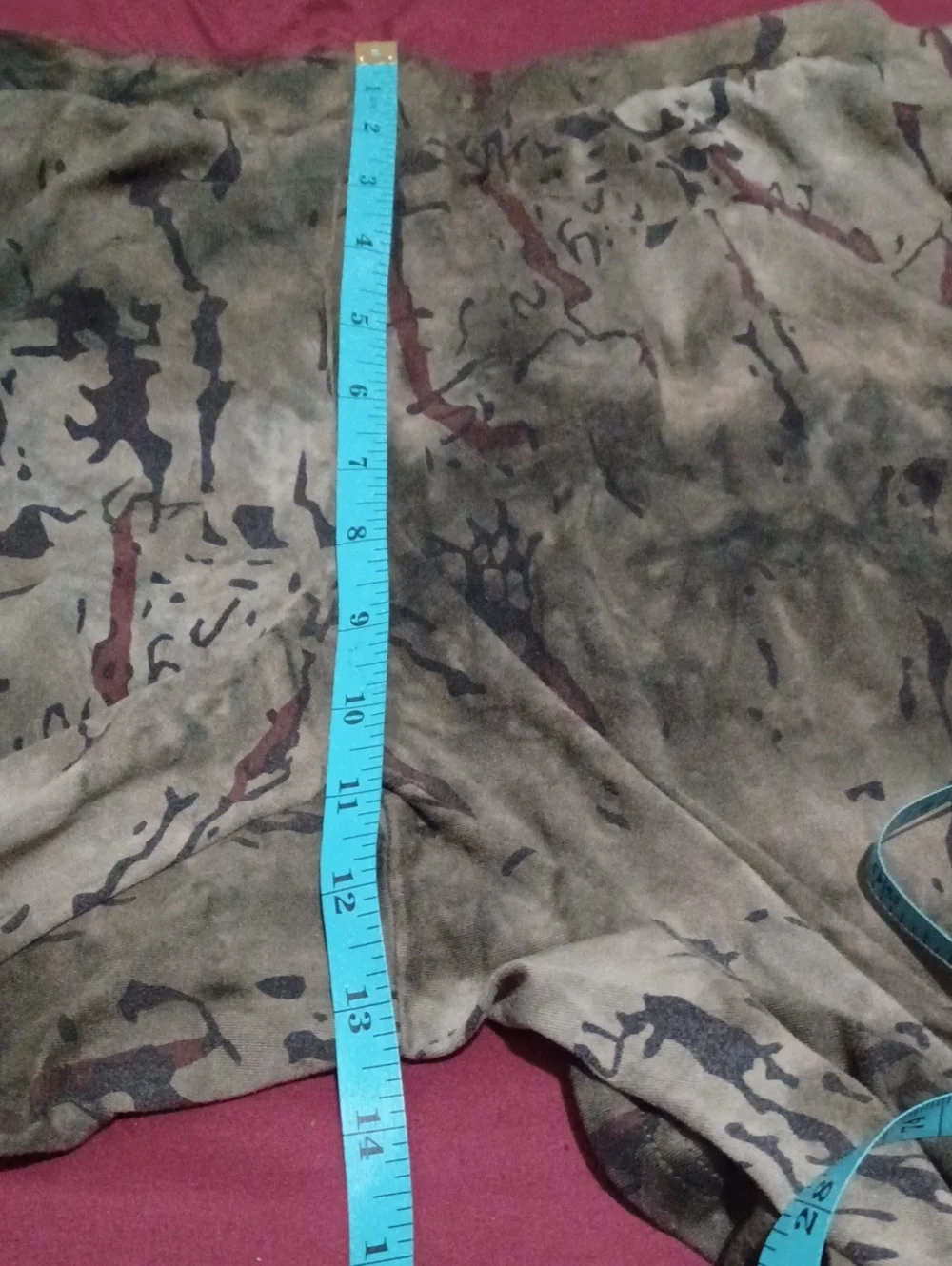 SHEIN Green Camo Two-Piece Crop Top & Wide Leg Pants Set - Size 1X